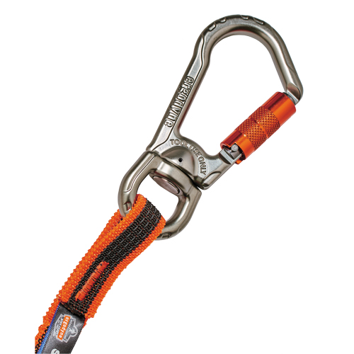 Squids&reg; 3109F(x) Double-Locking Tool Lanyard with Swivel, Bungee, Carabiner/Loop Helyx Safety & Industrial Supplies