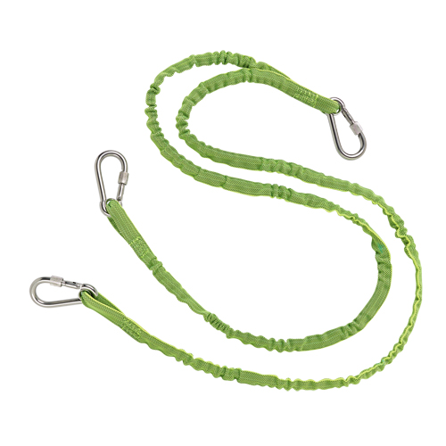 Squids&reg; 3311 Twin Leg Tool Lanyard, Bungee, Triple Carabiner Helyx Safety & Industrial Supplies