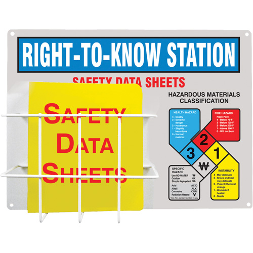 Station d'information de style panier en aluminium, Anglais, Compris reliures Helyx Safety & Industrial Supplies