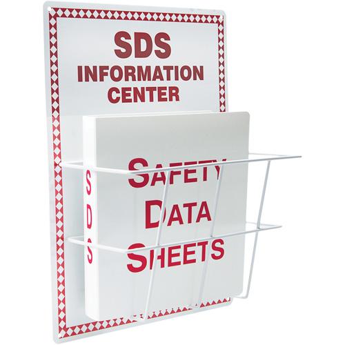 Basket-Style Aluminum Safety Data Sheet Center, English, Binders Included Helyx Safety & Industrial Supplies