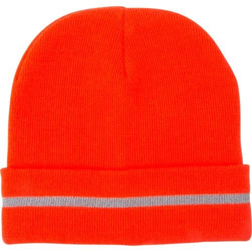 High Visibility Knit Hat with Reflective Stripe, High Visibility Orange, Acrylic Helyx Safety & Industrial Supplies