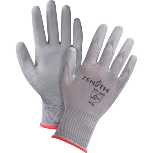 DMF-Free Coated Gloves, 7/Small, Polyurethane Coating, 15 Gauge, Nylon Shell Helyx Safety & Industrial Supplies