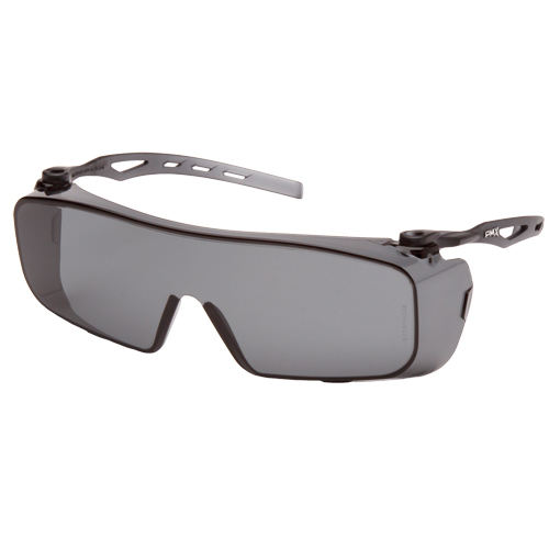Cappture OTG Safety Glasses, Grey/Smoke Lens, Anti-Fog, ANSI Z87+/Meets/Exceeds CSA Z94.3 Helyx Safety & Industrial Supplies