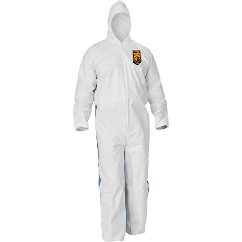Kleenguard A40 Coveralls with Breathable Back, Large, Blue/White, Microporous/SMS Helyx Safety & Industrial Supplies