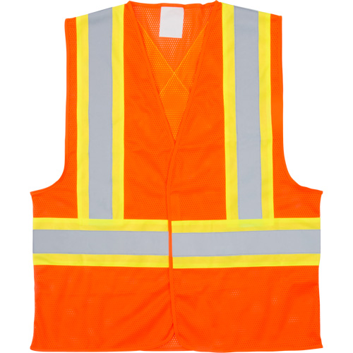 Veste de s&eacute;curit&eacute; pour la circulation, Orange haute visibilit&eacute;, Moyen, Polyester Helyx Safety & Industrial Supplies
