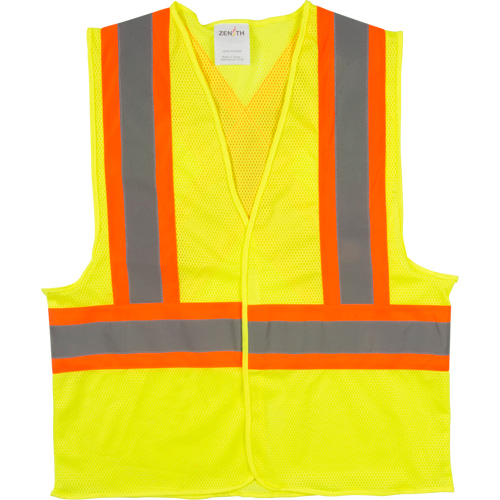 Veste de s&eacute;curit&eacute; pour la circulation, Jaune lime haute visibilit&eacute;, Moyen, Polyester Helyx Safety & Industrial Supplies