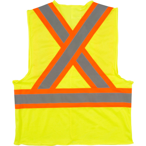 Veste de s&eacute;curit&eacute; pour la circulation, Jaune lime haute visibilit&eacute;, Moyen, Polyester Helyx Safety & Industrial Supplies
