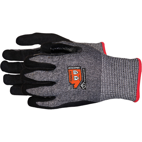 Composite-Knit Cut-Resistant Gloves, Size 6/X-Small, 13 Gauge, Foam Nitrile Coated, Stainless Steel/HPPE/TenActiv Shell, ASTM ANSI Level A7 Helyx Safety & Industrial Supplies