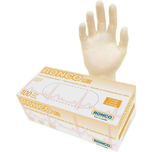 Disposable Gloves, X-Large, Latex, 4-mil, Powder-Free, Natural, Class 2 Helyx Safety & Industrial Supplies