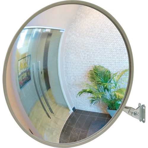 Convex Mirror with Telescopic Arm, Indoor/Outdoor, 26" Diameter Helyx Safety & Industrial Supplies