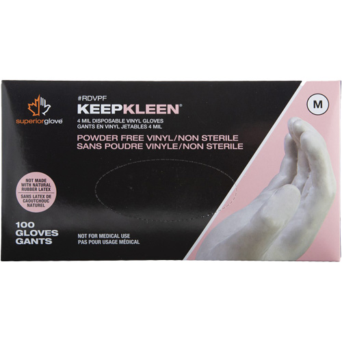Gants jetables, Petit, Vinyle, 4 mils, Sans poudre, Blanc Helyx Safety & Industrial Supplies