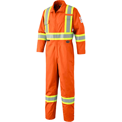 7702 FR Hi-Vis Safety Coveralls, Size 36, Orange Helyx Safety & Industrial Supplies