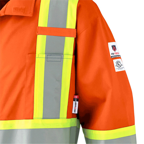 7702 FR Hi-Vis Safety Coveralls, Size 36, Orange Helyx Safety & Industrial Supplies