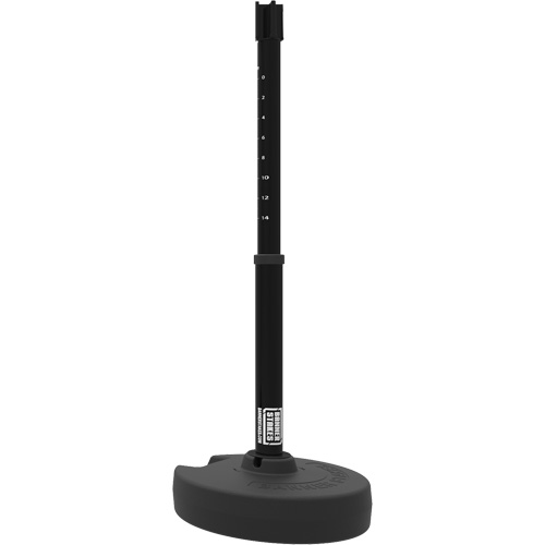 Base pour montant de barri&egrave;re PLUS, Hauteur de 42", Noir Helyx Safety & Industrial Supplies