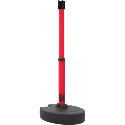 Base pour montant de barri&egrave;re PLUS, Hauteur de 42", Rouge Helyx Safety & Industrial Supplies