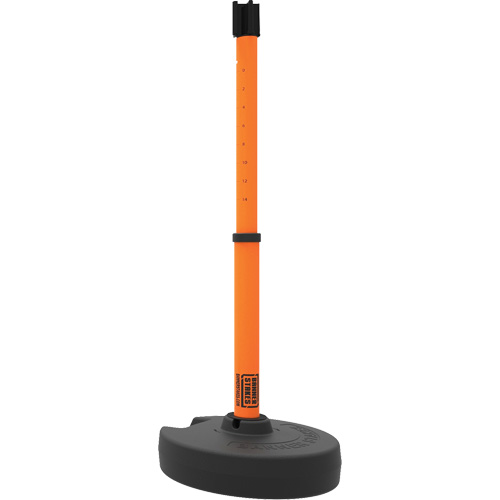 Base pour montant de barri&egrave;re PLUS, Hauteur de 42", Orange Helyx Safety & Industrial Supplies
