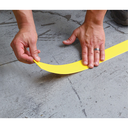 Tough-Mark Heavy-Duty Floor Marking, Rectangle, 48" L x 3" W, Yellow, Polyethylene Helyx Safety & Industrial Supplies