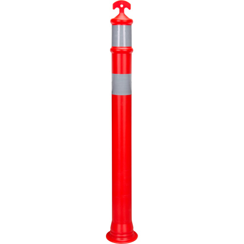 Poteau d&eacute;lin&eacute;ateur &agrave; visibilit&eacute; &eacute;lev&eacute;e &agrave; dessus en T, 42" h, Orange Helyx Safety & Industrial Supplies