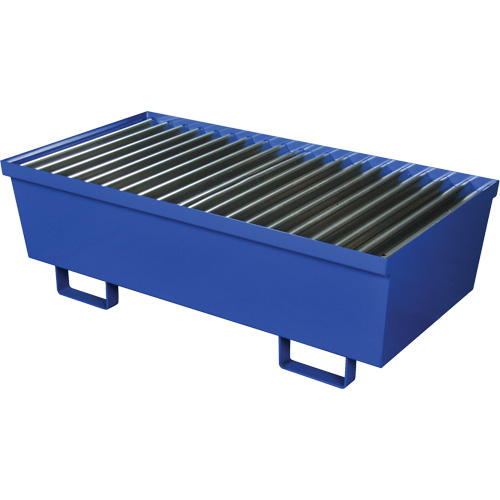 Palette de confinement des d&eacute;versements en acier, Capacit&eacute; de d&eacute;versement 74 gal. US, 27" x 51,25" x 13" Helyx Safety & Industrial Supplies