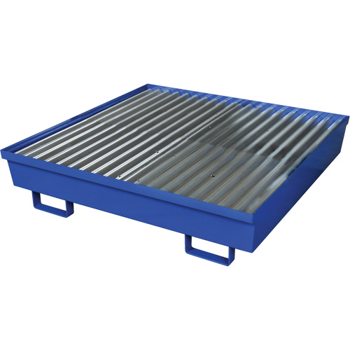 Steel Spill Containment Pallet, 92 US gal. Spill Capacity, 54" x 54.25" x 12" Helyx Safety & Industrial Supplies