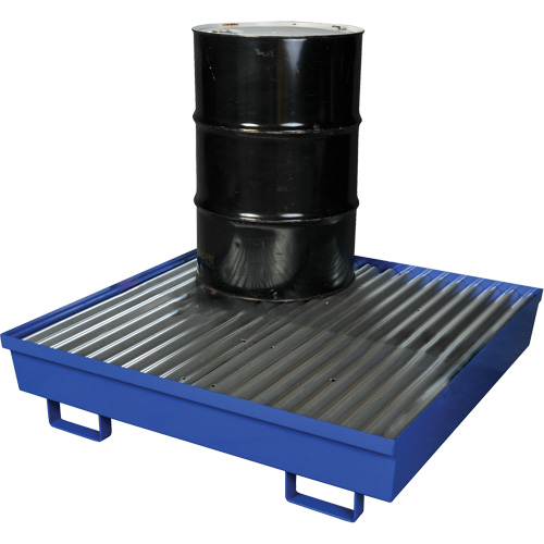Steel Spill Containment Pallet, 92 US gal. Spill Capacity, 54" x 54.25" x 12" Helyx Safety & Industrial Supplies