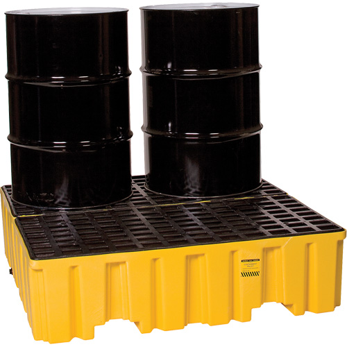 Palette de confinement des d&eacute;versements, Capacit&eacute; de d&eacute;versement 132 gal. US, 51" x 52,5" x 13,75" Helyx Safety & Industrial Supplies
