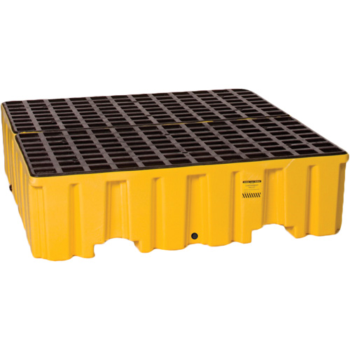 Palette de confinement des d&eacute;versements, Capacit&eacute; de d&eacute;versement 132 gal. US, 51" x 52,5" x 13,75" Helyx Safety & Industrial Supplies