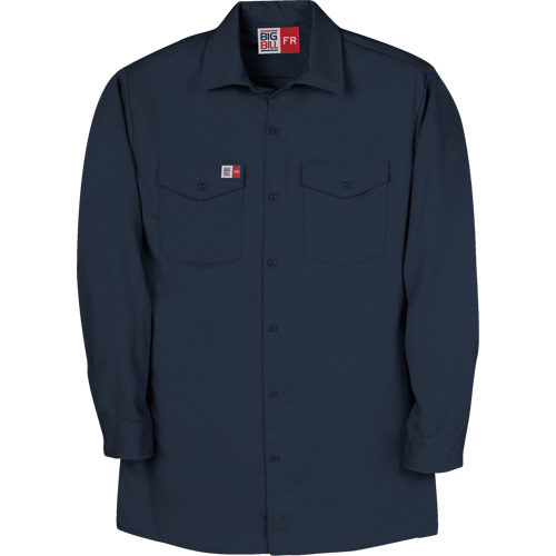 Arc Flash Work Shirt, Medium (Tall), Navy Blue Helyx Safety & Industrial Supplies
