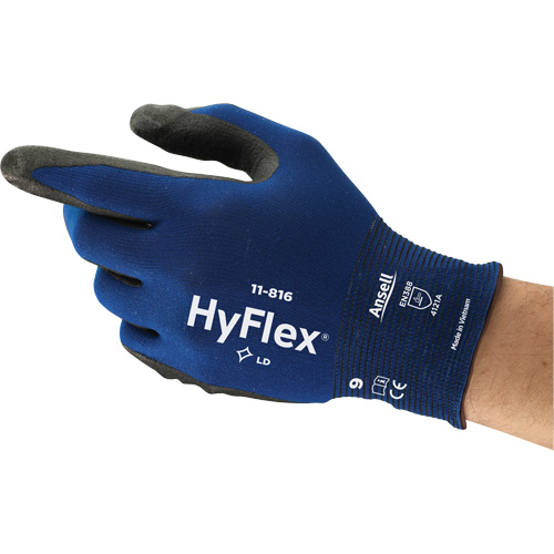 Hyflex&reg; 11-816 Glove, 6, Foam Nitrile Coating, 18 Gauge, Nylon/Spandex Shell Helyx Safety & Industrial Supplies