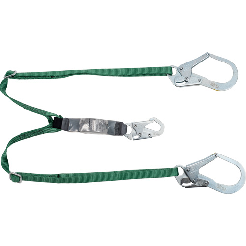 V-Series Lanyard, 6', Rebar Hook Center, Snap Hook Leg Ends, Polyester Helyx Safety & Industrial Supplies