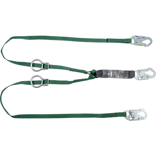 V-Series Lanyard, 3', Rebar Hook Center, Snap Hook Leg Ends, Polyester Helyx Safety & Industrial Supplies