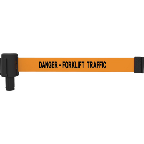 Cassette de banni&egrave;re PLUS, Danger - Forklift Traffic, 15', Ruban Orange Helyx Safety & Industrial Supplies