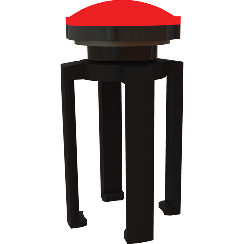 PLUS Barrier System Strobe Light Bracket & Red Strobe Light, Black Helyx Safety & Industrial Supplies