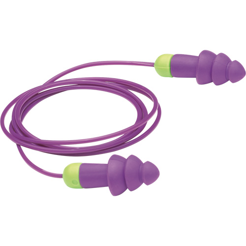 Rockets&reg; Reusable Earplugs, Corded, Bulk - Polybag, 27 dB NRR, One-Size Helyx Safety & Industrial Supplies
