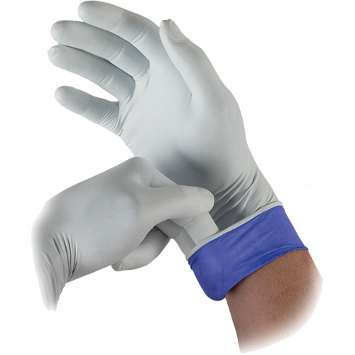Gants d'examen bicolores LSE-104 Lifestar EC, Petit, Nitrile, 5,5-mil, Sans poudre, Blanc, Classe 2 Helyx Safety & Industrial Supplies