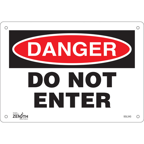 Enseigne Do Not Enter, 7" x 10", Aluminium, Anglais Helyx Safety & Industrial Supplies
