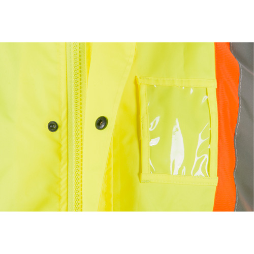 RZ1000 Rain Jacket, Polyester, Small, High Visibility Lime-Yellow Helyx Safety & Industrial Supplies