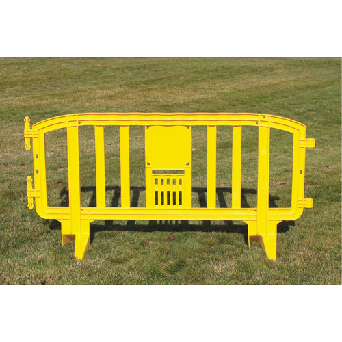 Movit Barricade, Interlocking, 78" L x 39" H, Yellow Helyx Safety & Industrial Supplies