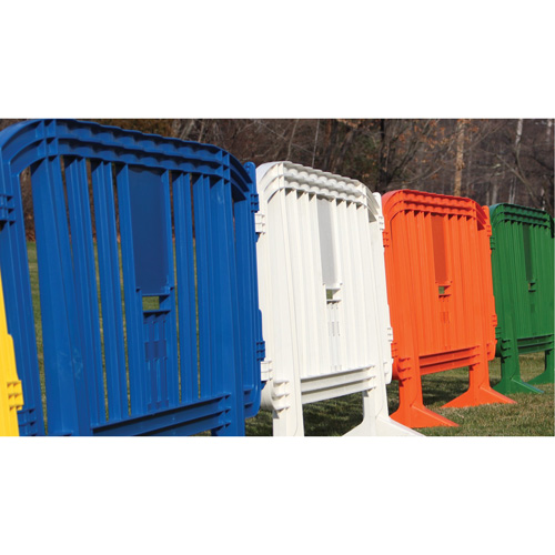 Minit Barricade, Interlocking, 49" L x 39" H, Green Helyx Safety & Industrial Supplies