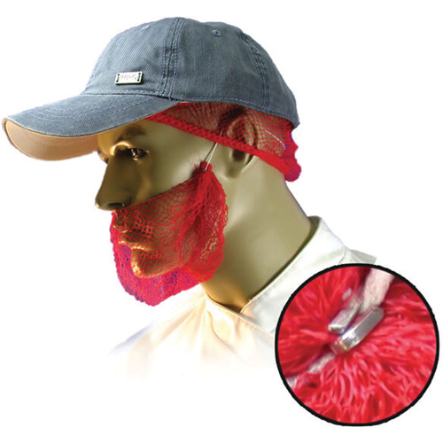 Disposable Beard Nets, Polypropylene, Red Helyx Safety & Industrial Supplies