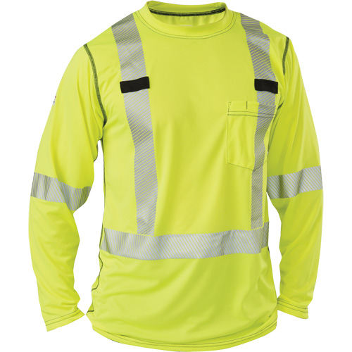 T-shirt &agrave; manches longues haute visibilit&eacute; Polartec Power Grid, Polyester, 2T-Grand, Jaune lime haute visibilit&eacute; Helyx Safety & Industrial Supplies