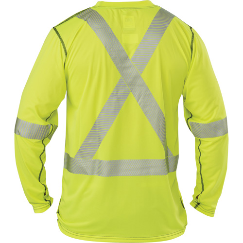 T-shirt &agrave; manches longues haute visibilit&eacute; Polartec Power Grid, Polyester, 2T-Grand, Jaune lime haute visibilit&eacute; Helyx Safety & Industrial Supplies