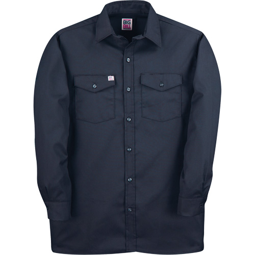 Long-Sleeved Twill Work Shirt, Men's, 4X-Large, Navy Blue Helyx Safety & Industrial Supplies