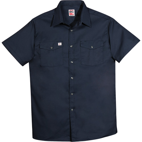 Short-Sleeved Twill Work Shirt, Men's, 4X-Large, Navy Blue Helyx Safety & Industrial Supplies