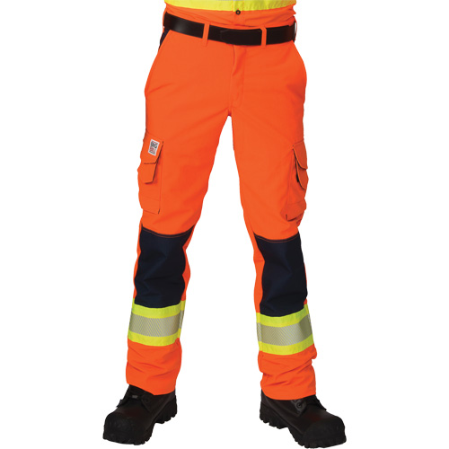 Ripstop High-Visibility Cargo Pants, Polyester, 28, High Visibility Orange Helyx Safety & Industrial Supplies