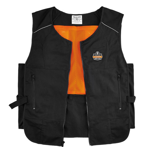 Chill-Its&reg; 6260 Lightweight Phase Change Cooling Vest with Packs, Small/Medium, Black Helyx Safety & Industrial Supplies