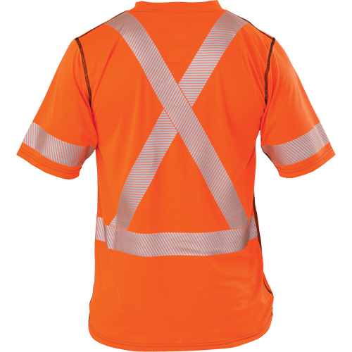 T-shirt &agrave; manches courtes haute visibilit&eacute; Polartec Power Grid, Polyester, 4T-Grand, Orange Helyx Safety & Industrial Supplies