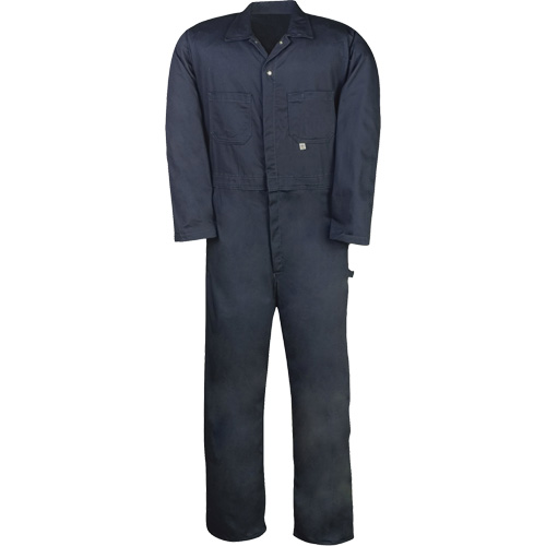 Twill Unlined Coveralls, Men's, Navy Blue, Size 36 Helyx Safety & Industrial Supplies