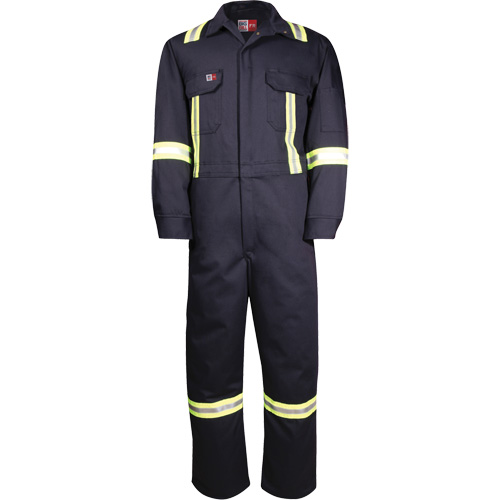 Combinaisons avec mat&eacute;riau r&eacute;fl&eacute;chissant de luxe Westex UltraSoft, Taille 36, Bleu marine, 8,7 cal/cm² Helyx Safety & Industrial Supplies