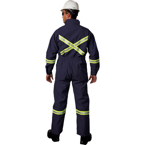 Combinaisons avec mat&eacute;riau r&eacute;fl&eacute;chissant de luxe Westex UltraSoft, Taille 36, Bleu marine, 8,7 cal/cm² Helyx Safety & Industrial Supplies
